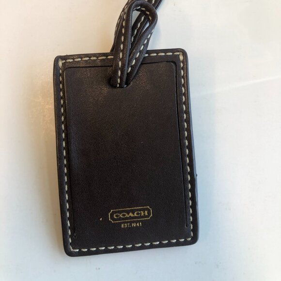 Coach Accessories - COACH Dark Brown Bag/Luggage Tag